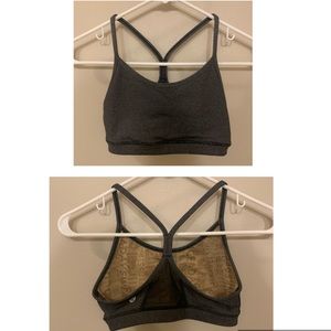 Gray and Black Lululemon Sports Bra Size 4